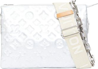 Louis Vuitton Silver Leather 2021 Runway Coussin (Authentic Pre-Loved)