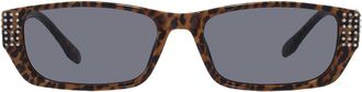Betsey Johnson Smoke Rectangular Ladies Sunglasses 10269941.CGR LEOSMK