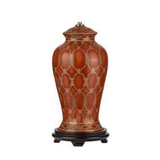Netlighting Datai Traditional Terracotta Oriental Ceramic Table Lamp Base Only