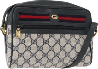 Gucci Pre-owned Cross Body Bags, female, Blue, Size: ONE SIZE Pre-owned Vintage Cross Body Bag
