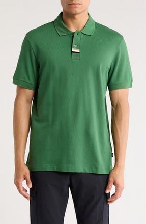 BOSS Parlay Tipped Cotton Polo in Green at Nordstrom Rack, Size Medium