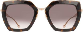 Philipp Plein SPP097S 0722 Womens Sunglasses Tortoiseshell Size 53