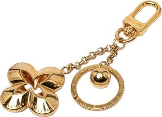 Louis Vuitton Pre-owned Accessories, female, Yellow, Size: ONE SIZE Pre-owned Eclipse Flower Motif Key Ring