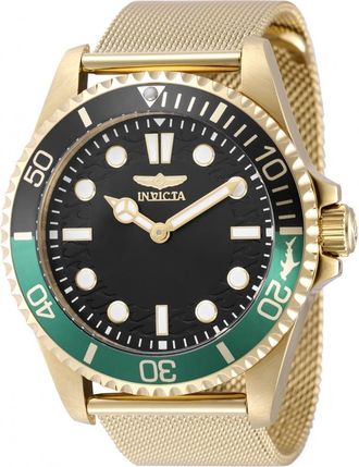 Invicta Pro Diver Quartz Black Dial Sprite Bezel Mens Watch 49692