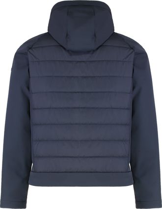 Paul & Shark Mens Technical Fabric Hooded Jacket Blue Polyester Raincoats Coat