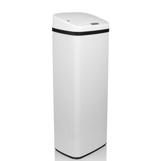 hjh OFFICE cubo de basura con sensor Chapa de acero, pl&aacute;stico Blanco