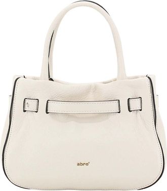 Abro handbag cross body bag Leather Dalia Hand Bag Jill Beige creme-white