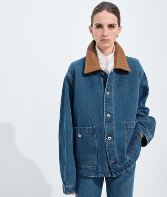 Bottega Veneta Giacca in denim lavaggio medio indaco - Blu - Donna - 36