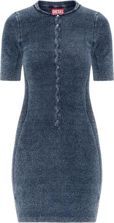 Diesel M-Estee Jurk - Dames - Kleedjes - Blauw - XS - Katoen - Kleedjes