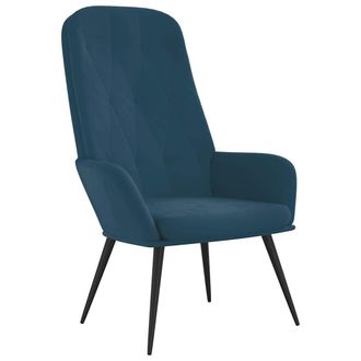 vidaXL Sill&oacute;n De Relax De Terciopelo Azul Vidaxl