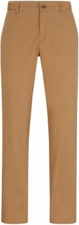 HUGO BOSS Stretch Katoenen Chino Broeken - Heren - Chinos - Bruin - L - Katoen - Broeken