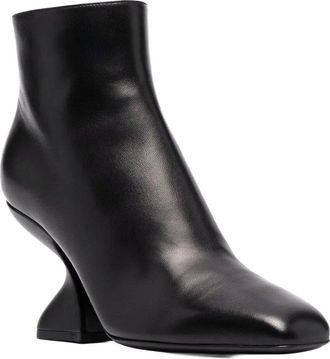 Ferragamo Sculpted Leather Ankle Boot