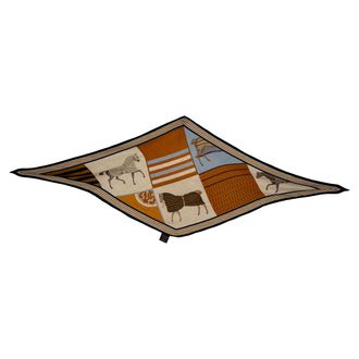 Herm&egrave;s Herm&egrave;s sjaal met paardenprint in veelkleurig kasjmier