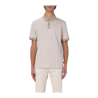 HUGO BOSS Polo Shirts, male, Beige, M, Paseo Regular Fit Polo Shirt