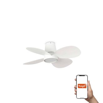 Netlighting Klover Small 4 Blade Ceiling Fan White Light Smart