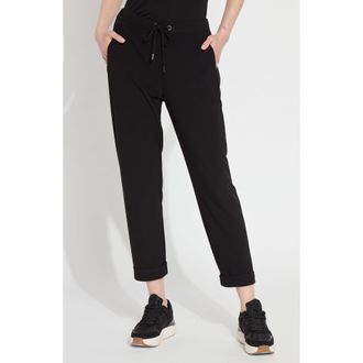 Lyss&eacute; Julia Crepe Cuffed Joggers in Black at Nordstrom Rack, Size 2 X