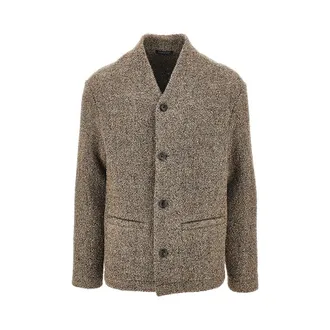Emporio Armani Boucl&eacute; wool-blend jacket Man 46