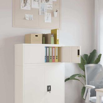 vidaXL Armario Archivador De Acero Blanco 90x40x40 Cm Vidaxl