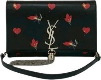 Saint Laurent Pre-owned Leren Schoudertas - Dames - Vintage Clutch - Zwart - ONE Size - Leer - Vintage