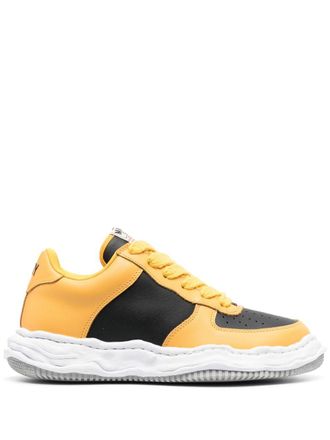 Miharayasuhiro chunky low-top sneakers - unisex - Rubber/Fabric/Calf Leather - 41 - Yellow