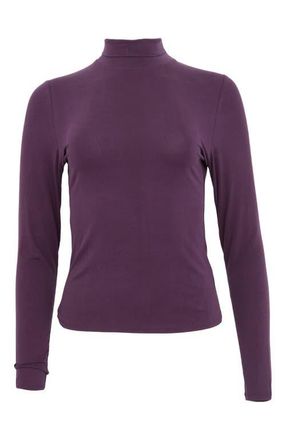 Lords of Harlech Kate Stretch Knit Turtleneck in Plum at Nordstrom, Size Xx-Large