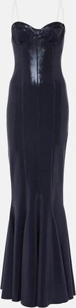 Norma Kamali Corset lame gown