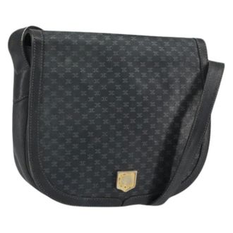 Celine Pre-owned Cross Body Bags, female, Black, Size: ONE SIZE Pre-owned Vintage Leather Shoulder Bag