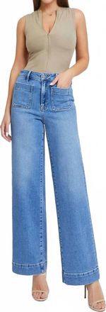 Hidden Jeans Nori Wide Leg Jeans In Medium Blue