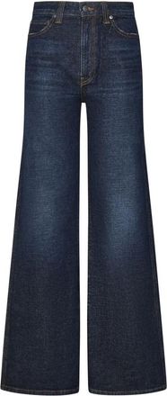 Khaite Blauwe Wide Leg Jeans Aw 25 - Dames - Loose Fit Jeans - Blauw - W26 - Katoen - Jeans