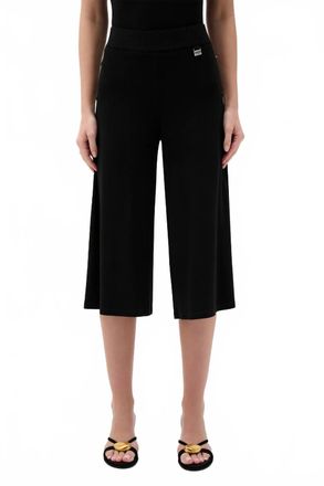 Joseph Ribkoff Cropped Wide Leg Palazzos Pants In Black