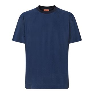 Missoni Heren, Tops, Blauw, Maat: L Katoen