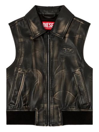 Diesel G-Inko sleeveless jacket - women - Polyester/Polyurethane - 38 - Black