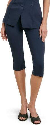Favorite Daughter The Carrie Pedal Pusher Slit Hem Capri Pants in Navy at Nordstrom, Size Medium