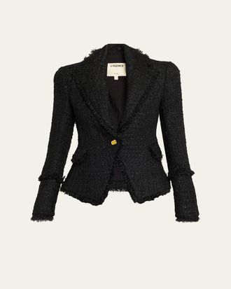 L'agence Kaisley Waffle Tweed Blazer