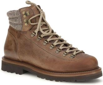 Brunello Cucinelli Calf Leather Lace-Up Boot - Brown