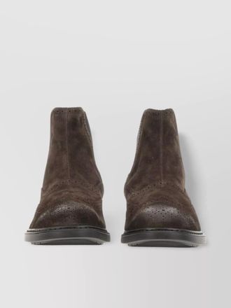 Hogan chelsea boot suede rubber sole