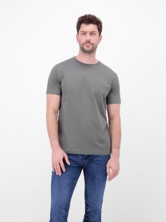 Lerros T-Shirt LERROS T-Shirt mit Rundhalsausschnitt, Herren, Gr. XXL, basalt grau, 100% Baumwolle, Rundhals, Shirts T-Shirt, Herren Shirt aus 100% Baumwolle