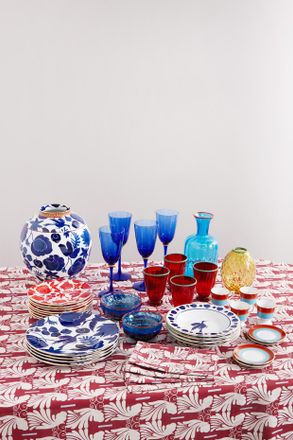 La DoubleJ Servizio Da Tavola In Porcellana, Vetro E Lino - Verde