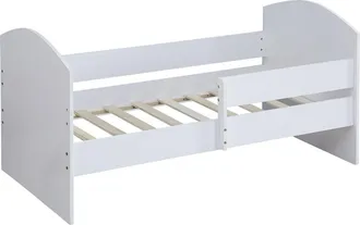 Habitat et Jardin Habitat Et Jardin - Cama Infantil Con Barrera victoria - Madera - Blanco - 80 X 160 Cm