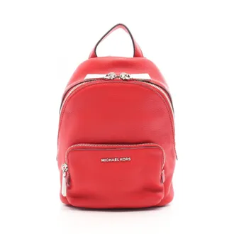 Michael Kors Red Color Leather Backpack (Pre-Owned)