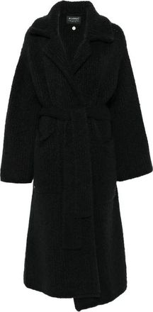 Alanui Ribbed-Knit Riemenjas - Dames - Jas met riem - Zwart - S - Jassen