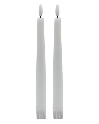BIDKhome Bidkhome Set Of 2 Pointed Flameless Taper Candles