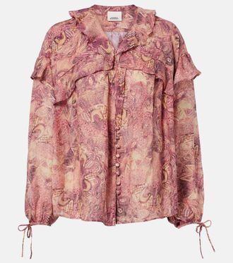 Isabel Marant Blusa Charis in seta con stampa