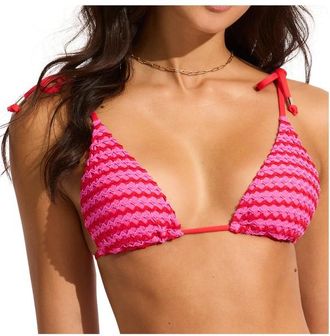 Seafolly Mesh Effect Slide Tri Bikini-Top f&uuml;r Damen | rosa
