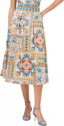 Allison Mabel Midi Skirt In Pattern