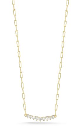 Glaze Jewelry Sterling Silver Small Bar Necklace