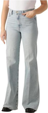 7 For All Mankind Modern Dojo Frozen Flared Jeans - Dames - Flared Jeans - Blauw - W28 - Katoen - Jeans