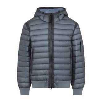 C.P. Company D.d. Shell Hooded Down Jacket - Heren - Winterjassen - Blauw - M - Leer - Jassen