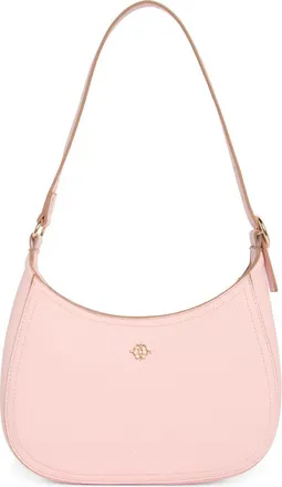 Nanette Lepore Crescent Faux Leather Shoulder Bag in Peachy Pink at Nordstrom Rack