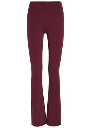 Vuori Clothing Allthefeels Flared-leg Stretch-jersey Leggings - Burgundy - S (UK8-10 / S)